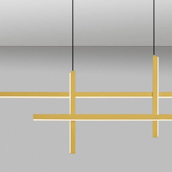 Nova Luce Zlaté kovové závěsné LED světlo Antama 120 cm