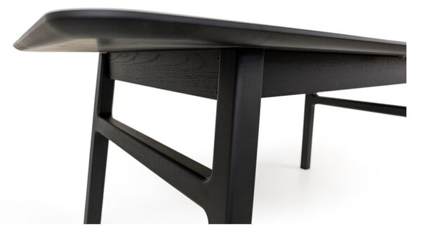 Rozkládací jídelní stůl s přídavnou deskou v dekoru dubu 90x180 cm Curved – Woodman