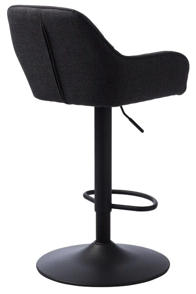 Unique Furniture Šedá čalouněná otočná barová židle Nolan 74-89 cm