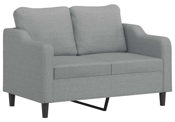 2dílná sedací souprava s polštáři světle šedá textil 3201818