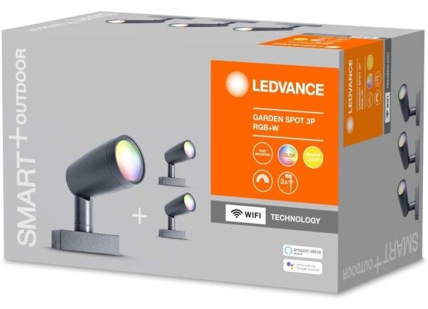 Ledvance - SADA 3x LED RGBW Venkovní lampa SMART+ SPOT 3xLED/4,5W/230V IP65Wi-Fi