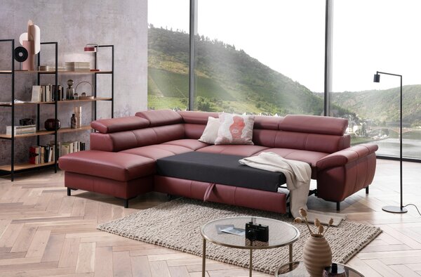 ROHOVÁ SEDAČKA, kůže, bordeaux Celina Home - Sedací soupravy