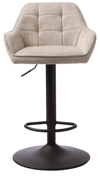 Unique Furniture Béžová čalouněná otočná barová židle Nolan 74-89 cm