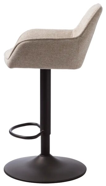 Unique Furniture Béžová čalouněná otočná barová židle Nolan 74-89 cm