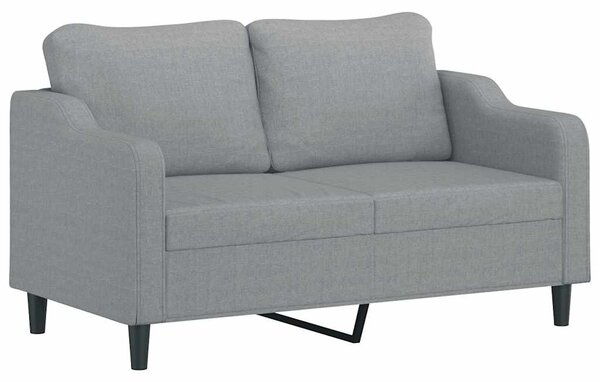 2dílná sedací souprava s polštáři světle šedá textil 3201818