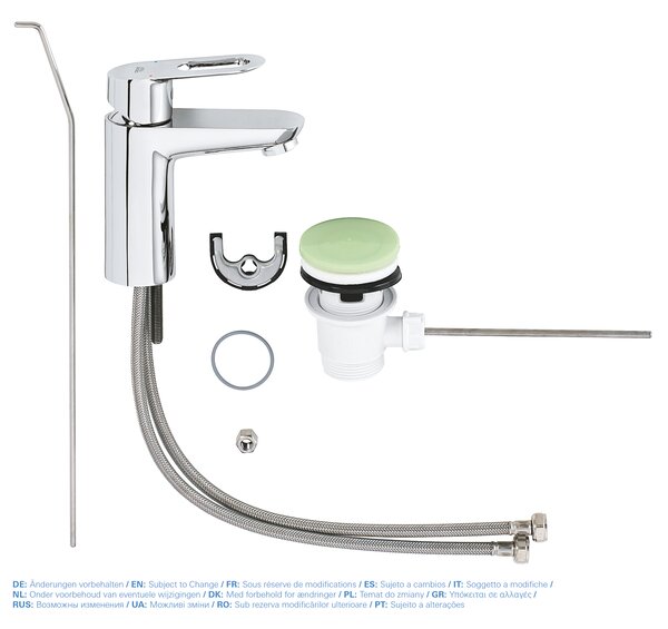 GROHE BauLoop - Páková umyvadlová baterie, velikost S, chrom 23335000