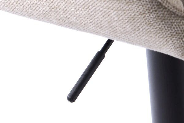 Unique Furniture Béžová čalouněná otočná barová židle Nolan 74-89 cm