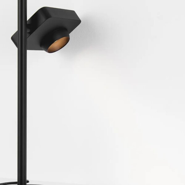 Nova Luce Černá kovová stolní LED lampa Kedros