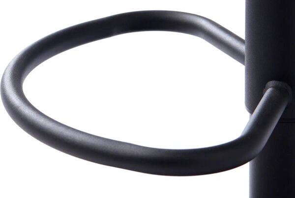 Unique Furniture Šedá čalouněná otočná barová židle Nolan 74-89 cm