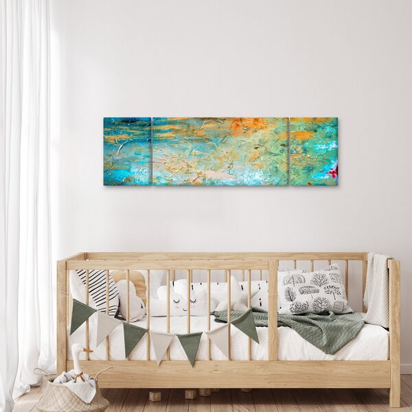 Obraz modré abstrakce (170x50 cm)