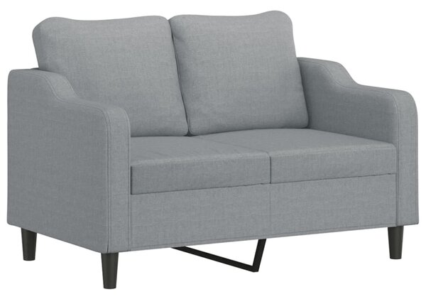 2dílná sedací souprava s poduškami světle šedá textil 3201834