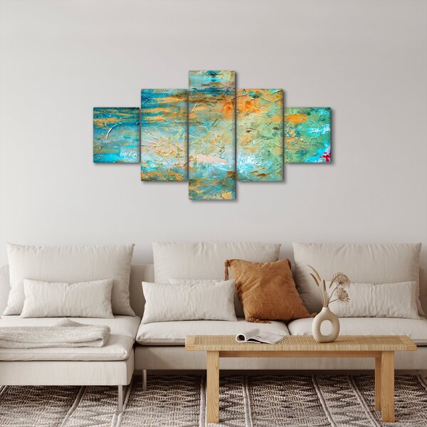 Obraz modré abstrakce (125x70 cm)