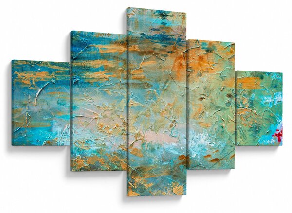 Obraz modré abstrakce (125x70 cm)