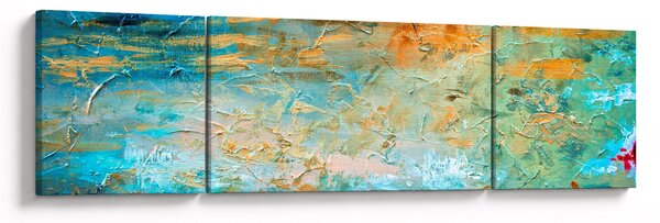 Obraz modré abstrakce (170x50 cm)