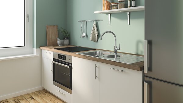 GROHE K200 - Nerezový kuchyňský dřez, kartáčovaná nerezová ocel 31564SD1