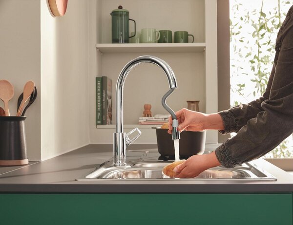 GROHE K200 - Nerezový kuchyňský dřez, kartáčovaná nerezová ocel 31564SD1