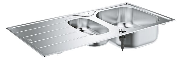 GROHE K200 - Nerezový kuchyňský dřez, kartáčovaná nerezová ocel 31564SD1