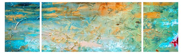 Obraz modré abstrakce (170x50 cm)