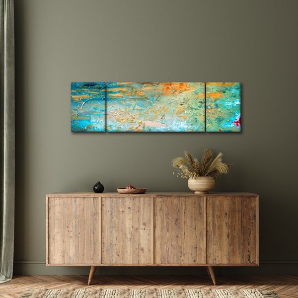 Obraz modré abstrakce (170x50 cm)