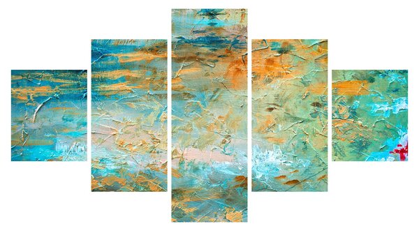 Obraz modré abstrakce (125x70 cm)