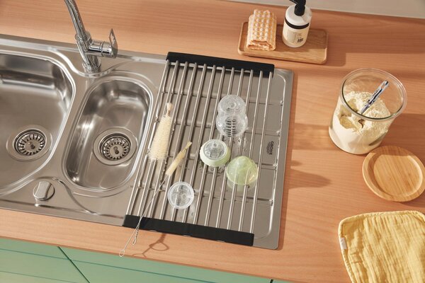 GROHE K200 - Nerezový kuchyňský dřez, kartáčovaná nerezová ocel 31564SD1