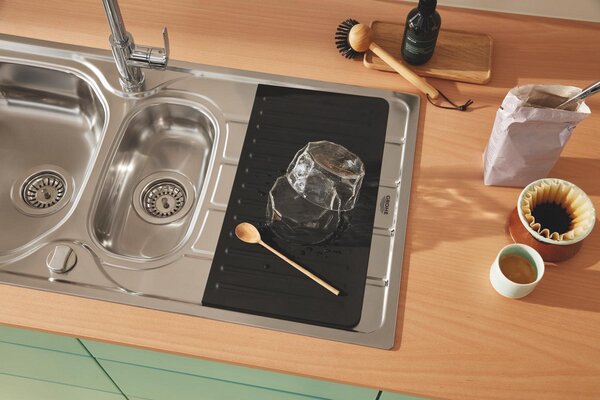 GROHE K200 - Nerezový kuchyňský dřez, kartáčovaná nerezová ocel 31564SD1