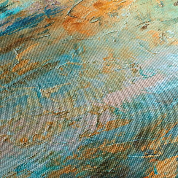 Obraz modré abstrakce (210x100 cm)