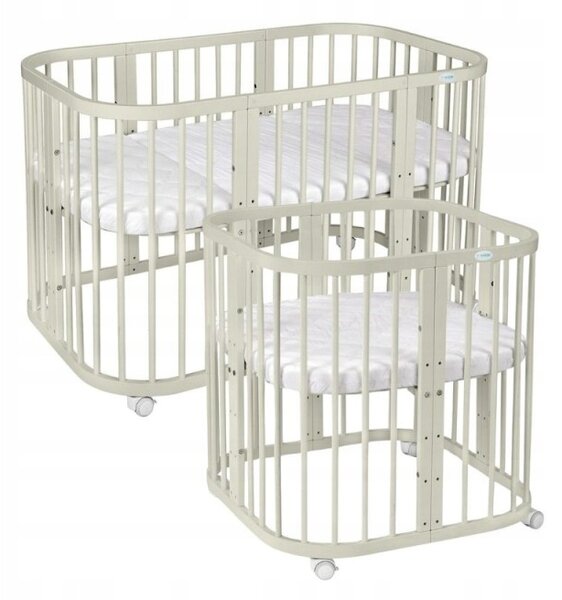 Dřevěná postýlka Waldin Baby Grow 100 x 100 cm zelená