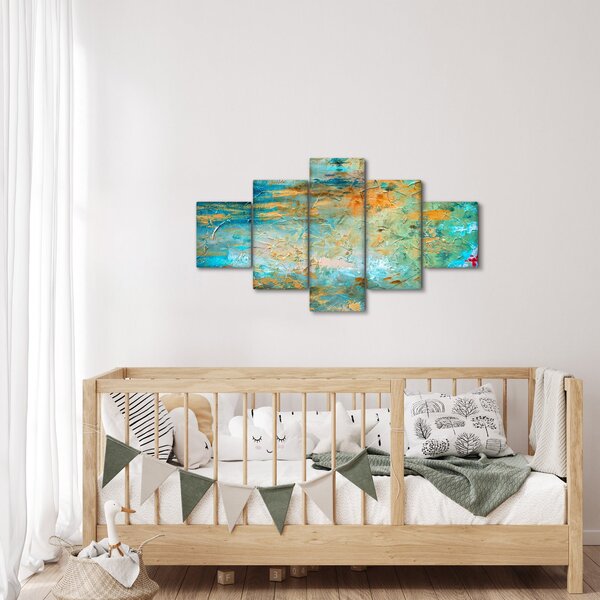 Obraz modré abstrakce (125x70 cm)