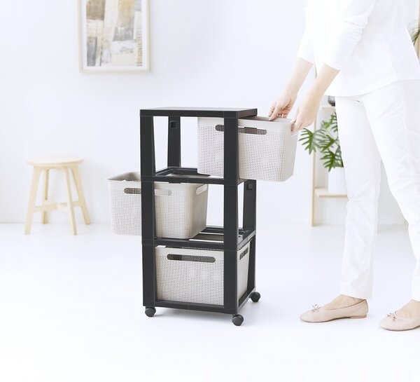 ROTHO BRISEN komoda 3x16 L - antracit/cappuccino