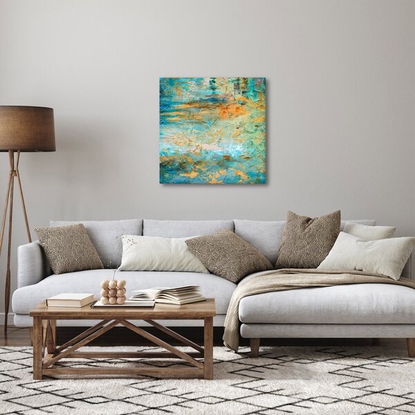 Obraz modré abstrakce (30x30 cm)