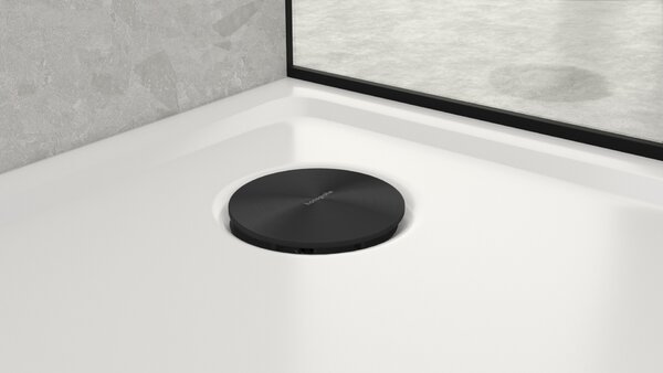 Hansgrohe RainDrain Staro - Vrchní sada odtokové soupravy pro sprchovou vaničku, kartáčovaný černý chrom 60058340