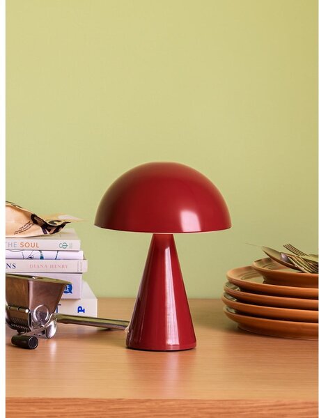 Červená LED stmívatelná stolní lampa (výška 20 cm) Mush – Hübsch
