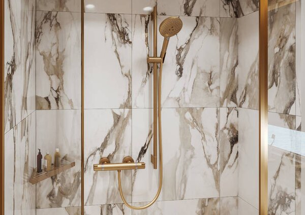 Hansgrohe AddStoris Q - Košík do rohu, kartáčovaný bronz 41741140