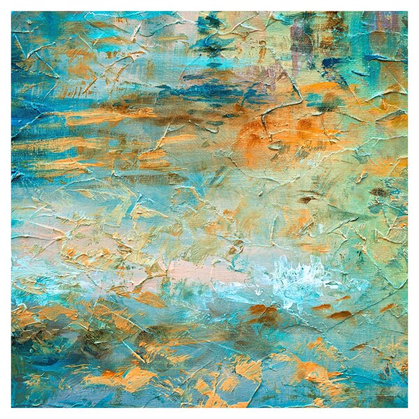 Obraz modré abstrakce (30x30 cm)