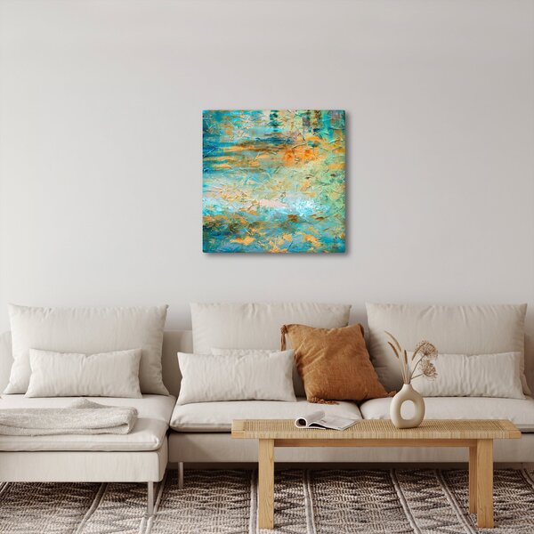 Obraz modré abstrakce (30x30 cm)