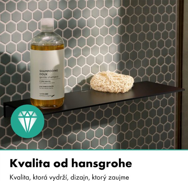 Hansgrohe AddStoris S - Polička 400 mm, černá matná 41794670