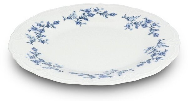 Bílý/modrý servírovací porcelánový talíř ø 32 cm Retro – BonBistro