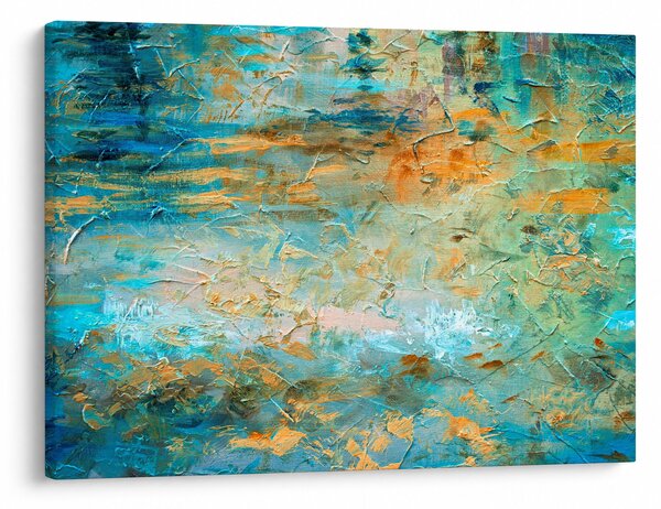 Obraz modré abstrakce (70x50 cm)