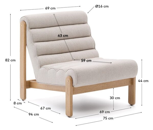 Béžové křeslo Magira – Kave Home
