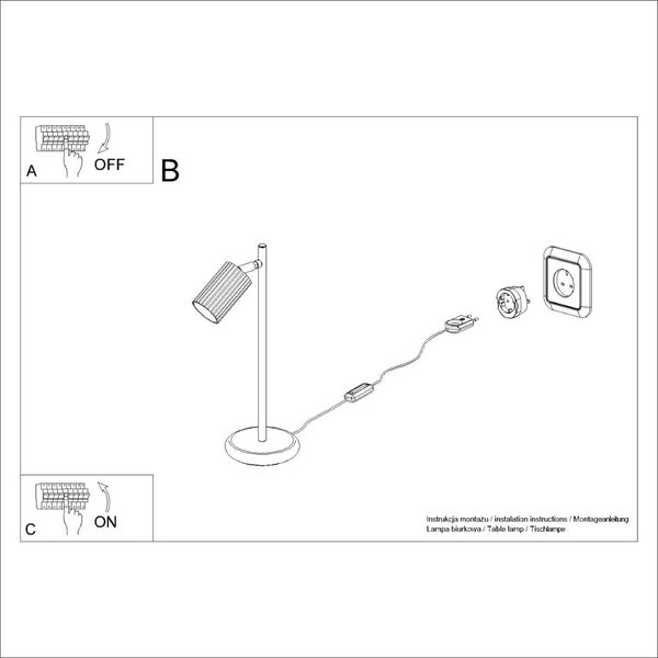 Stolní lampa v cihlové barvě (výška 43 cm) Gleam – Sollux