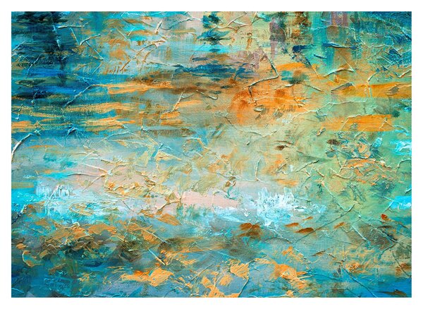 Obraz modré abstrakce (70x50 cm)