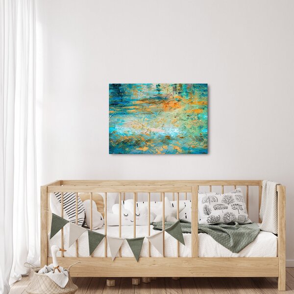 Obraz modré abstrakce (70x50 cm)