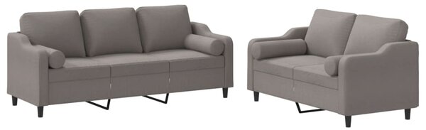2dílná sedací souprava s polštáři taupe textil 3201857