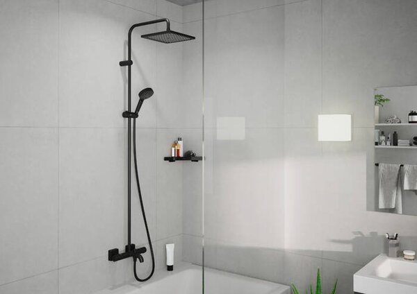 Hansgrohe AddStoris Q - Košík do rohu, matná černá 41741670