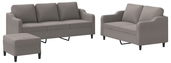 3dílná sedací souprava s poduškami taupe textil 3201849