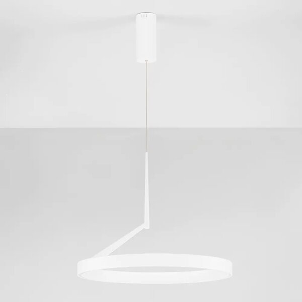 Nova Luce Bílé kovové závěsné LED světlo Adaliz 60 cm