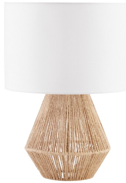 Tectake Stolní lampa Lignea Lux z juty v boho stylu, 60W - přírodní