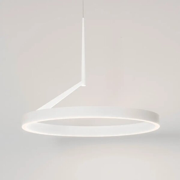 Nova Luce Bílé kovové závěsné LED světlo Adaliz 60 cm