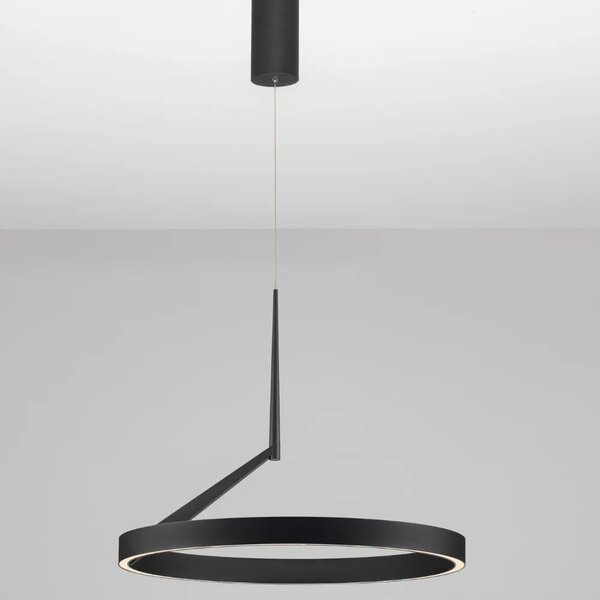 Nova Luce Černé kovové závěsné LED světlo Adaliz 60 cm
